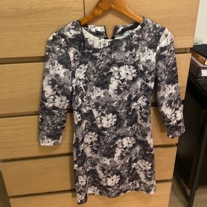 ZARA long Sleeve floral print dress